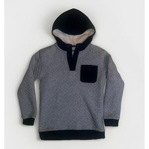Old Navy Quilted Sherpa‎ Youth XL (14-16) Gray Fleece Lined Hoodie